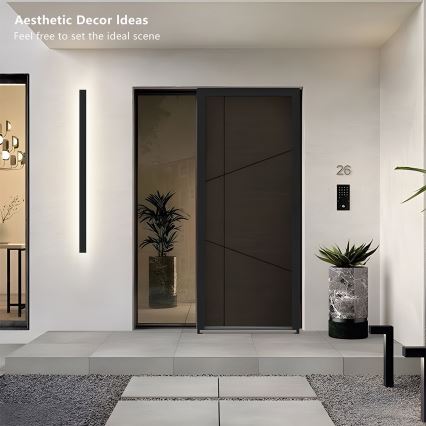 Brilagi - LED Vonkajšie nástenné svietidlo LINEAR LED/32W/230V 4000K IP65 140 cm čierne
