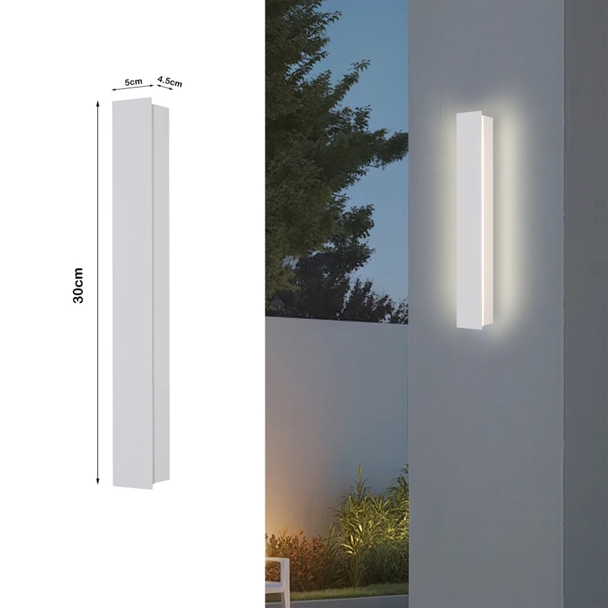 Brilagi - LED vonkajšie nástenné svietidlo LINEAR LED/8W/230V 3000K IP65 30 cm biela CRI 90