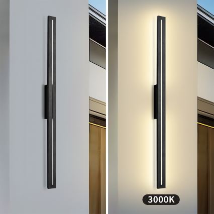 Brilagi - LED Vonkajšie nástenné svietidlo LINEO LED/24W/230V 3000K IP65 100 cm čierna CRI 90