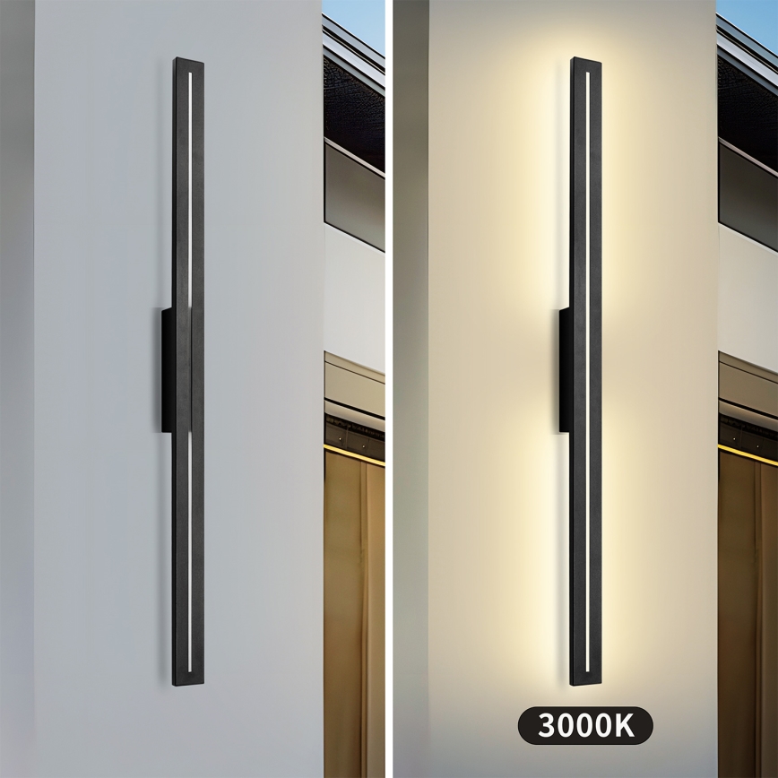 Brilagi - LED Vonkajšie nástenné svietidlo LINEO LED/24W/230V 3000K IP65 100 cm čierna CRI 90