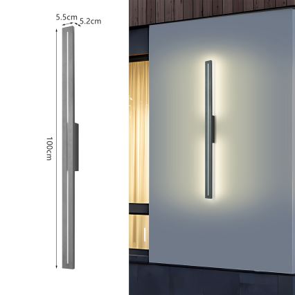 Brilagi - LED vonkajšie nástenné svietidlo LINEO LED/24W/230V 4000K IP65 100 cm antracit