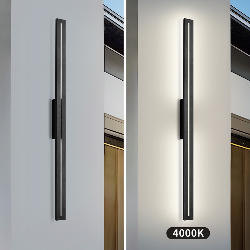 Brilagi - LED vonkajšie nástenné svietidlo LINEO LED/24W/230V 4000K IP65 100 cm čierna CRI 90