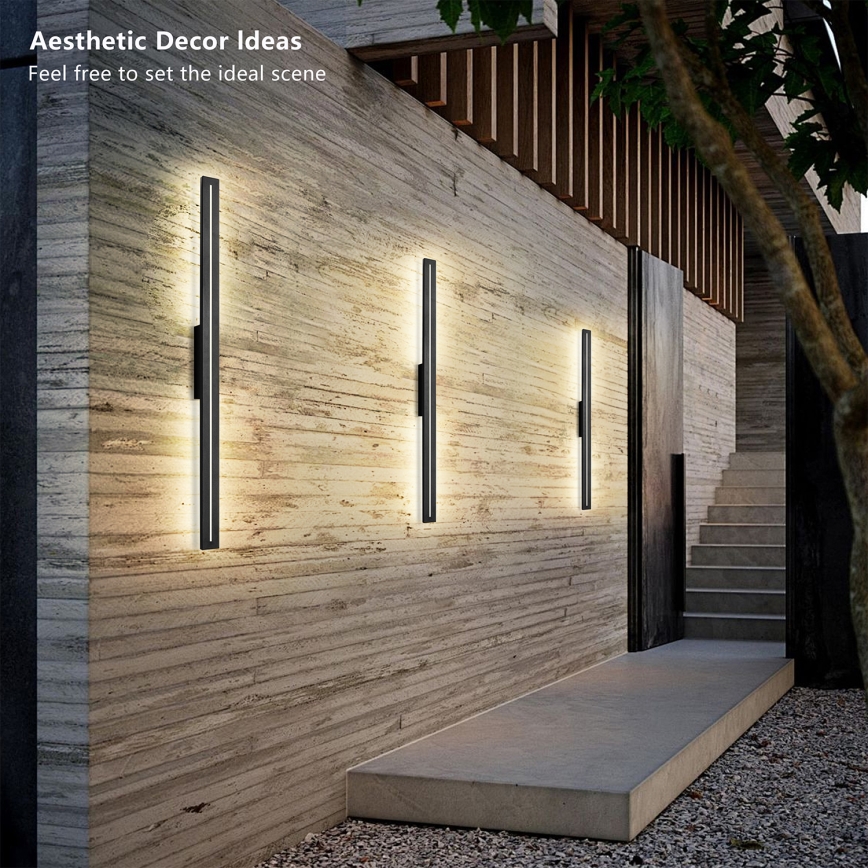 Brilagi - LED vonkajšie nástenné svietidlo LINEO LED/24W/230V 4000K IP65 100 cm čierna CRI 90