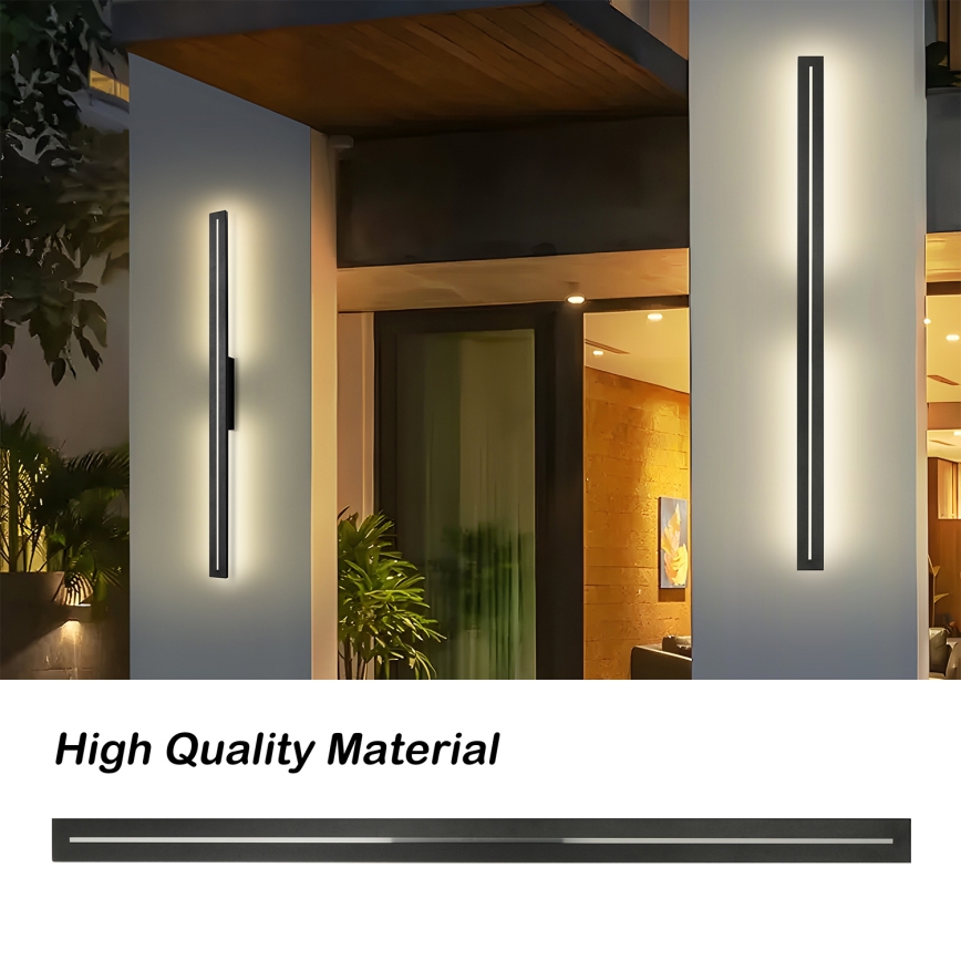 Brilagi - LED vonkajšie nástenné svietidlo LINEO LED/24W/230V 4000K IP65 100 cm čierna CRI 90