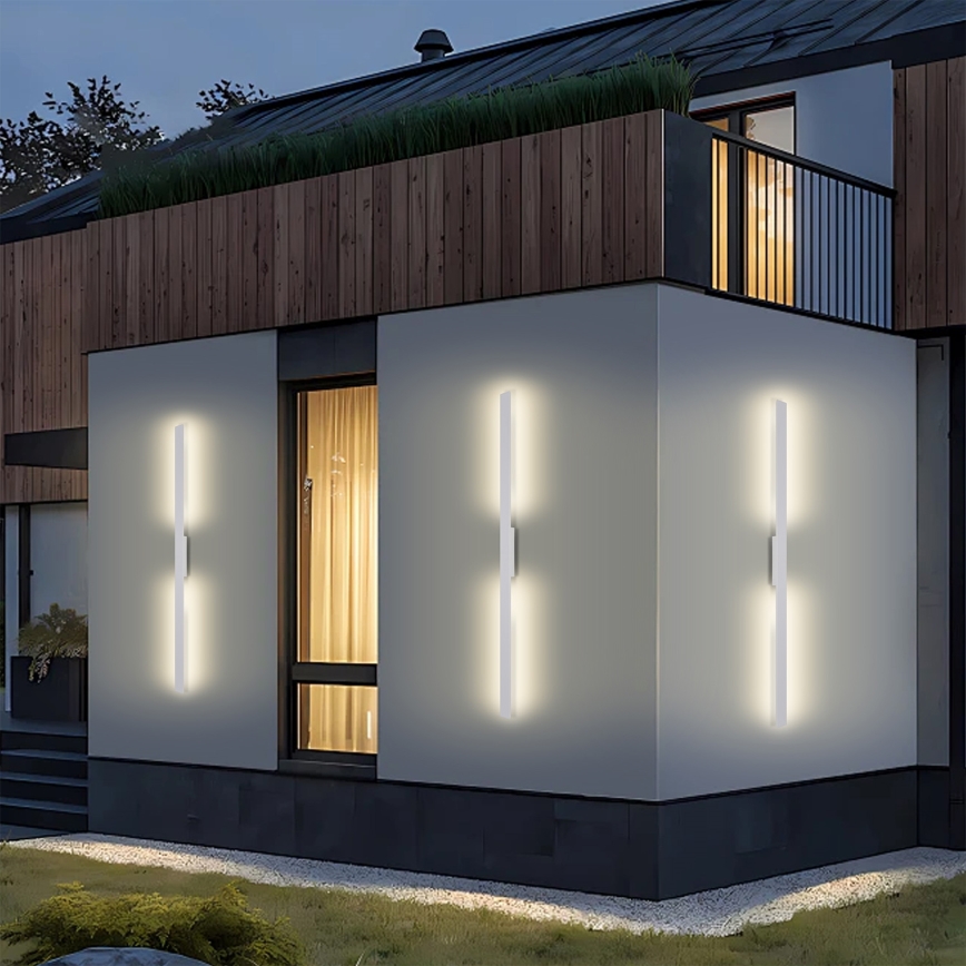 Brilagi - LED vonkajšie nástenné svietidlo LUNA LED/24W/230V 3000K IP65 100 cm biela CRI 90