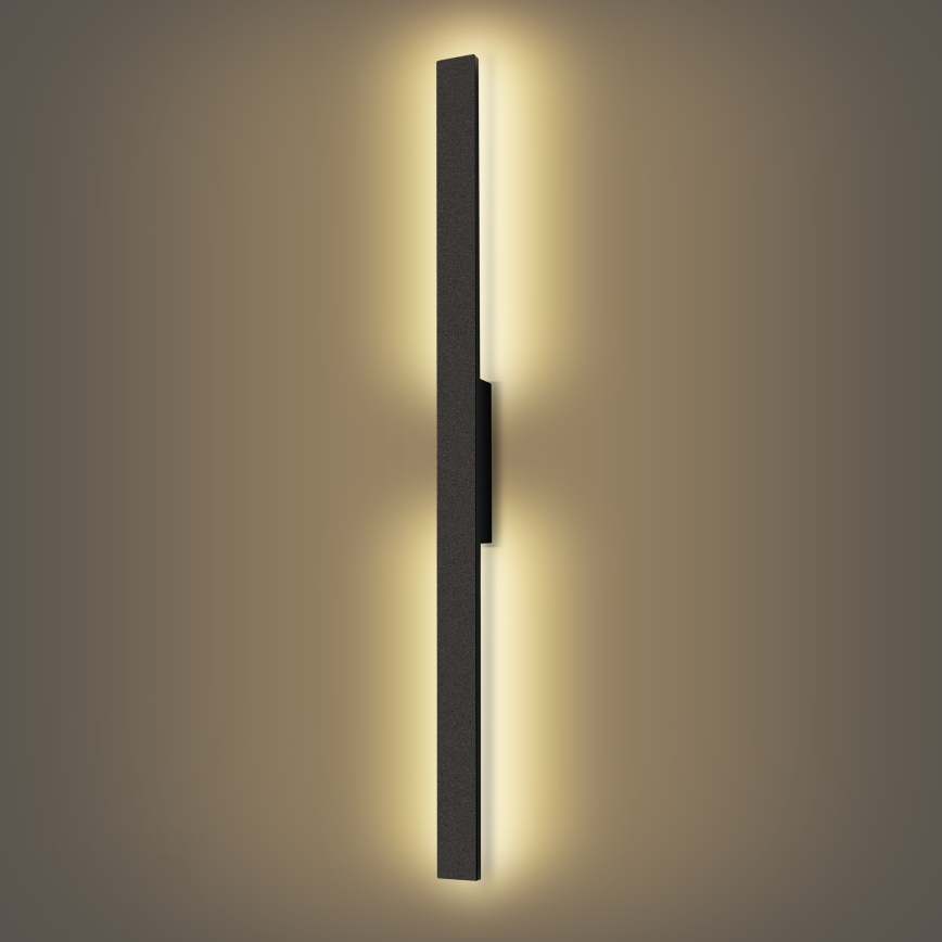 Brilagi - LED vonkajšie nástenné svietidlo LUNA LED/24W/230V 3000K IP65 100 cm čierne CRI 90
