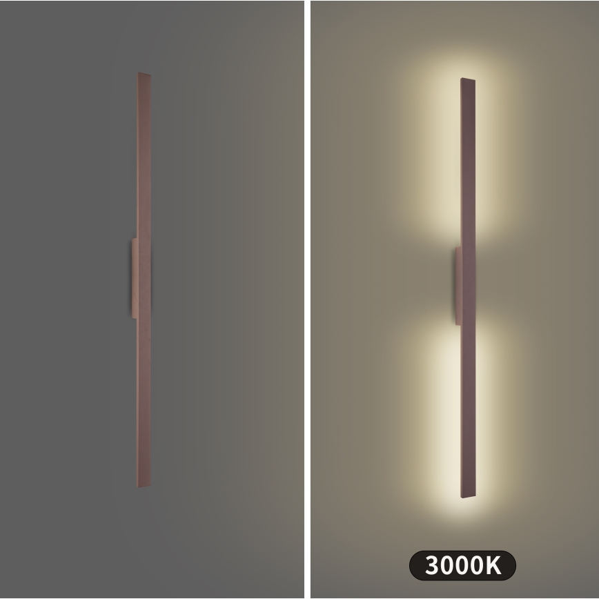 Brilagi - LED vonkajšie nástenné svietidlo LUNA LED/24W/230V 3000K IP65 100 cm hnedé CRI 90