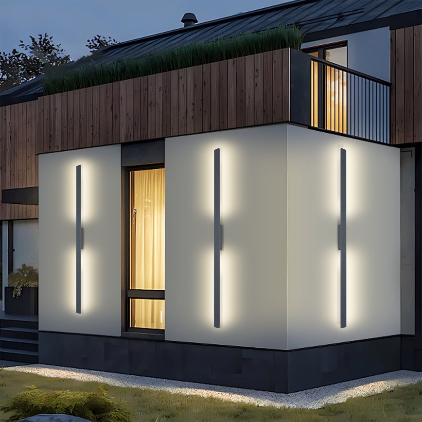 Brilagi - LED vonkajšie nástenné svietidlo LUNA LED/30W/230V 3000K IP65 150 cm antracit CRI 90