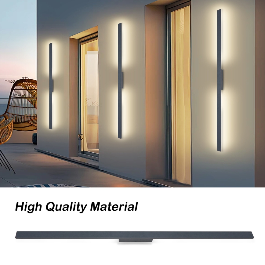Brilagi - LED vonkajšie nástenné svietidlo LUNA LED/30W/230V 3000K IP65 150 cm antracit CRI 90