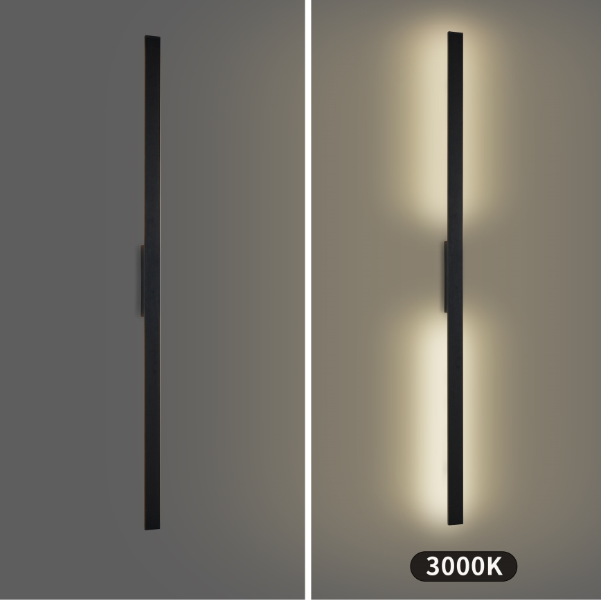 Brilagi - LED vonkajšie nástenné svietidlo LUNA LED/30W/230V 3000K IP65 150 cm čierne CRI 90