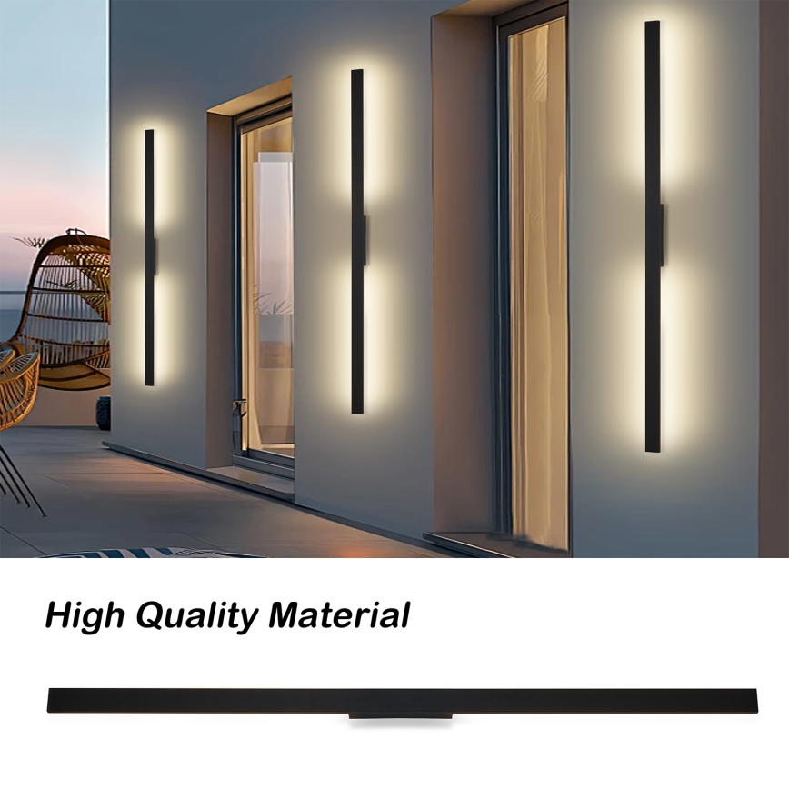 Brilagi - LED vonkajšie nástenné svietidlo LUNA LED/30W/230V 3000K IP65 150 cm čierne CRI 90