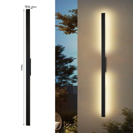 Brilagi - LED vonkajšie nástenné svietidlo LUNA LED/30W/230V 3000K IP65 150 cm čierne CRI 90