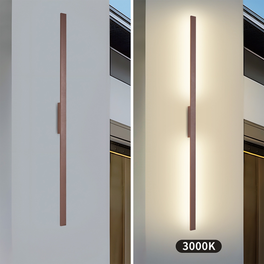 Brilagi - LED vonkajšie nástenné svietidlo LUNA LED/30W/230V 3000K IP65 150 cm hnedé CRI 90