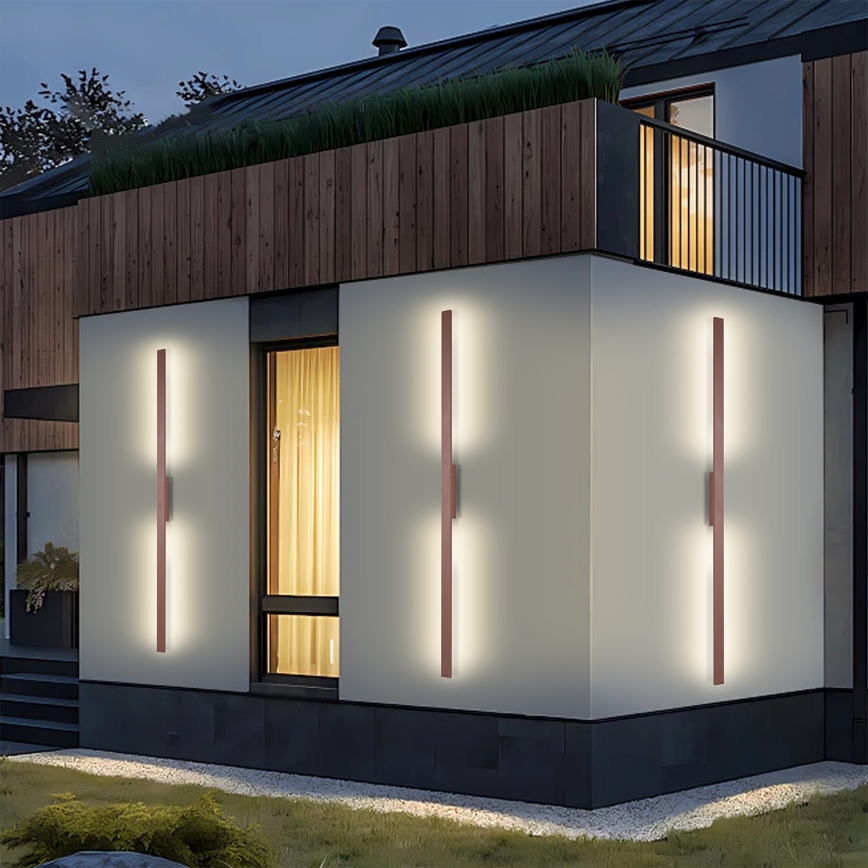 Brilagi - LED vonkajšie nástenné svietidlo LUNA LED/30W/230V 3000K IP65 150 cm hnedé CRI 90