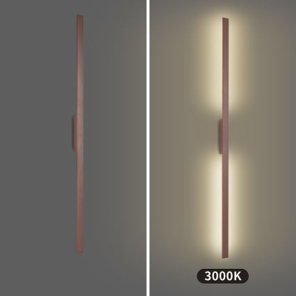 Brilagi - LED vonkajšie nástenné svietidlo LUNA LED/30W/230V 3000K IP65 150 cm hnedé CRI 90