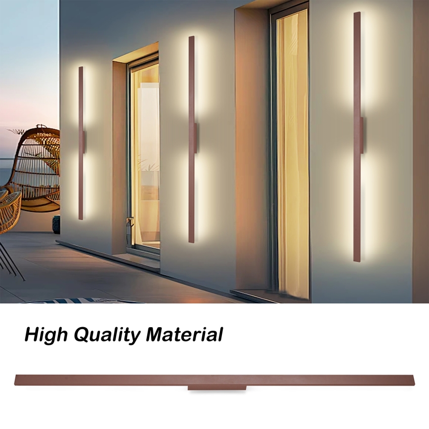Brilagi - LED vonkajšie nástenné svietidlo LUNA LED/30W/230V 3000K IP65 150 cm hnedé CRI 90