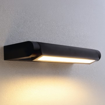 BRILAGI - LED Vonkajšie nástenné svietidlo na fasádu SALERNO LED/12W/230V 35,5 cm čierna IP65