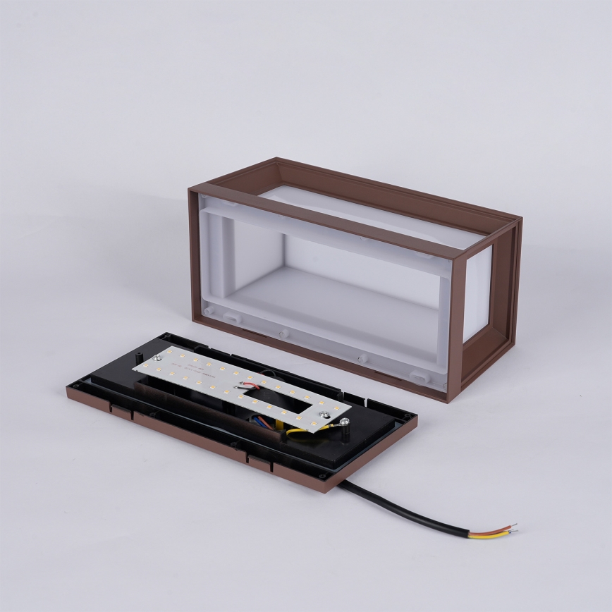 Brilagi - LED vonkajšie nástenné svietidlo PARKER LED/12W/230V 3000/4500/6000K hnedé IP44