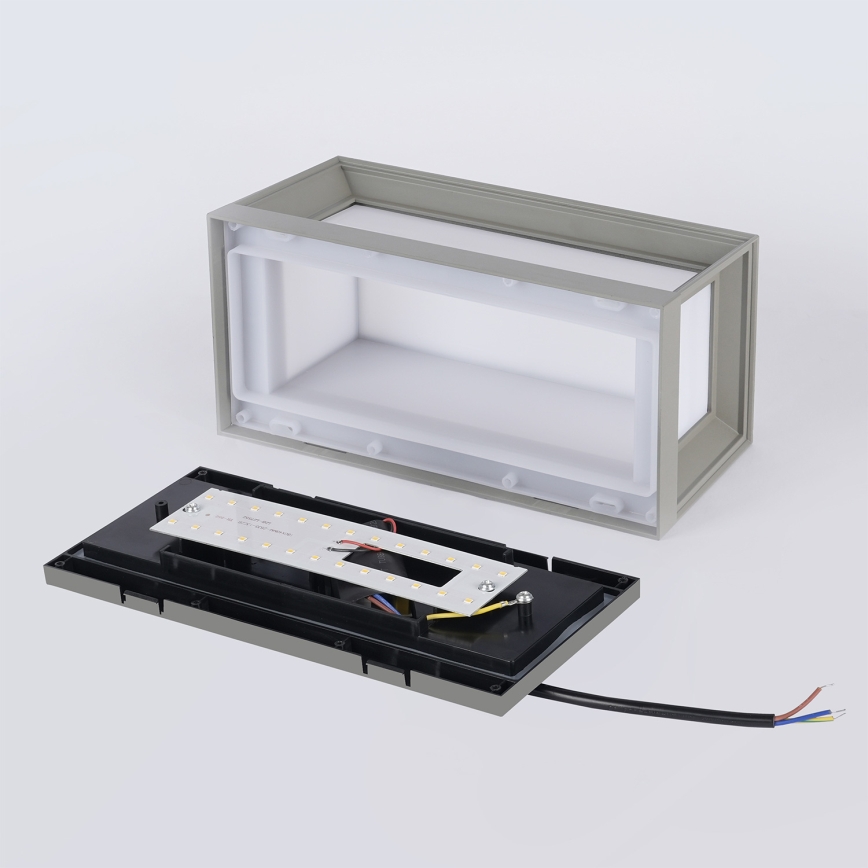 Brilagi - LED vonkajšie nástenné svietidlo PARKER LED/12W/230V 3000/4500/6000K sivé IP44