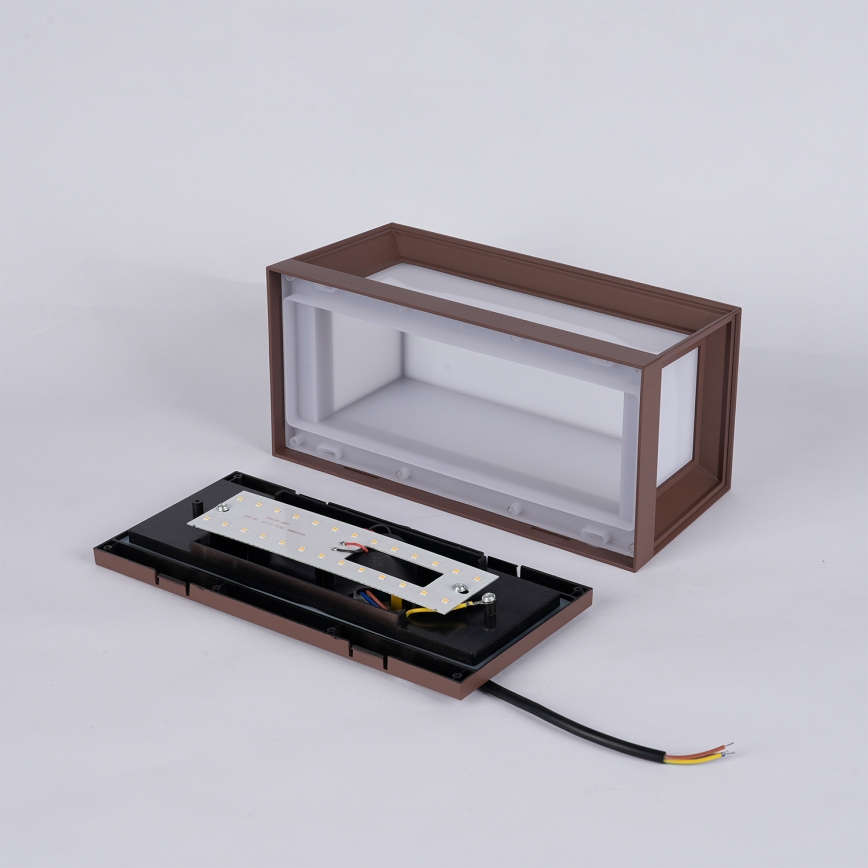 Brilagi - LED vonkajšie nástenné svietidlo PARKER LED/12W/230V hnedé IP44