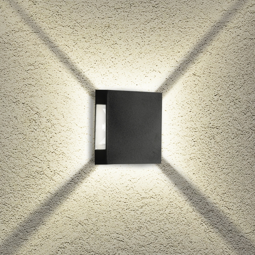 Brilagi - LED vonkajšie nástenné svietidlo QUADRAY LED/4W/230V čierne IP65
