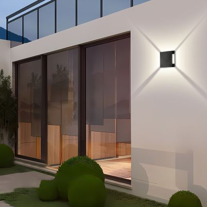 Brilagi - LED vonkajšie nástenné svietidlo QUADRAY LED/4W/230V čierne IP65
