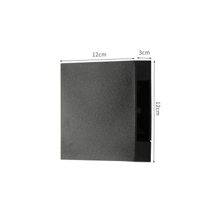 Brilagi - LED vonkajšie nástenné svietidlo QUADRAY LED/4W/230V čierne IP65