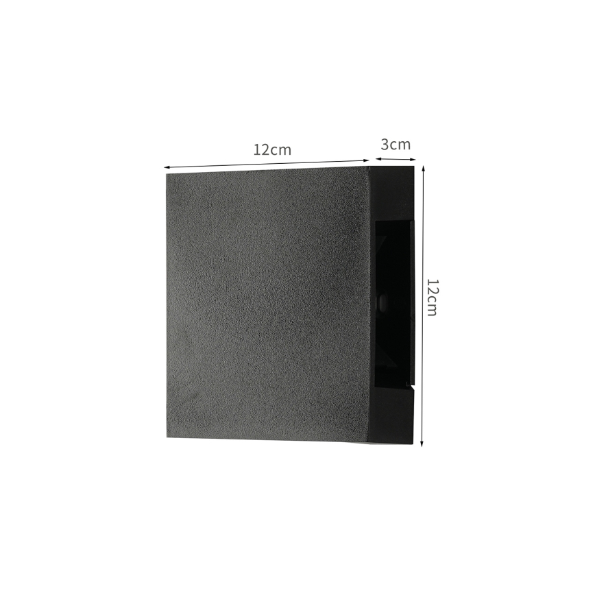 Brilagi - LED vonkajšie nástenné svietidlo QUADRAY LED/4W/230V čierne IP65