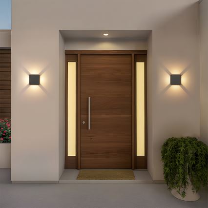 Brilagi - LED vonkajšie nástenné svietidlo QUADRAY LED/6W/230V antracit IP54