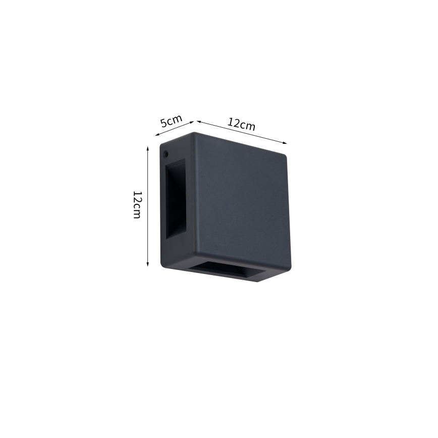 Brilagi - LED vonkajšie nástenné svietidlo QUADRAY LED/6W/230V antracit IP54