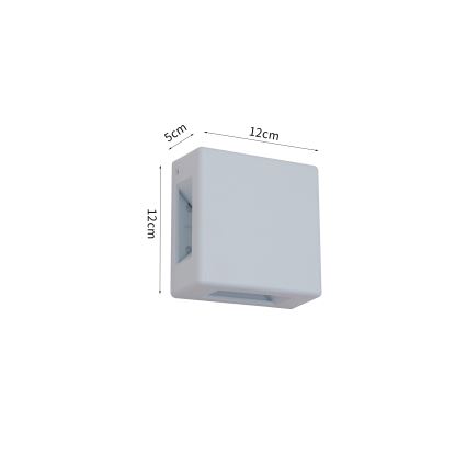 Brilagi - LED Vonkajšie nástenné svietidlo QUADRAY LED/6W/230V biele IP54