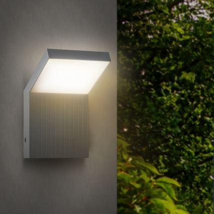 Brilagi - LED vonkajšie nástenné svietidlo RIANO LED/8W/230V strieborné IP65