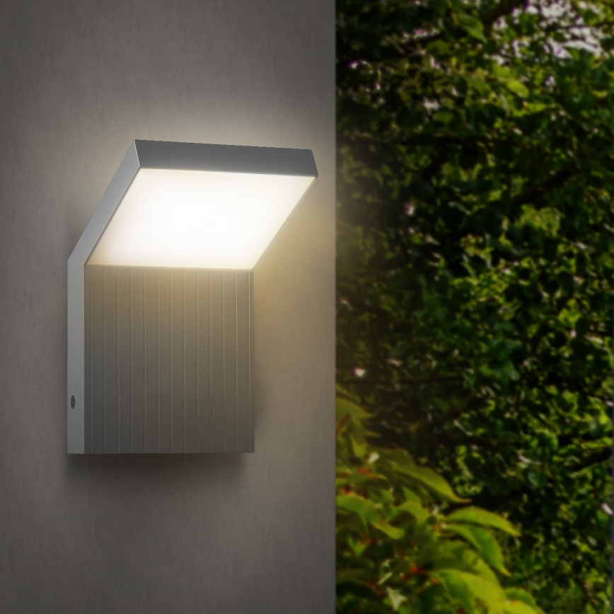 Brilagi - LED vonkajšie nástenné svietidlo RIANO LED/8W/230V strieborné IP65