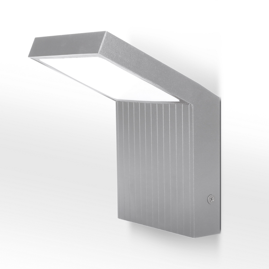 Brilagi - LED vonkajšie nástenné svietidlo RIANO LED/8W/230V strieborné IP65