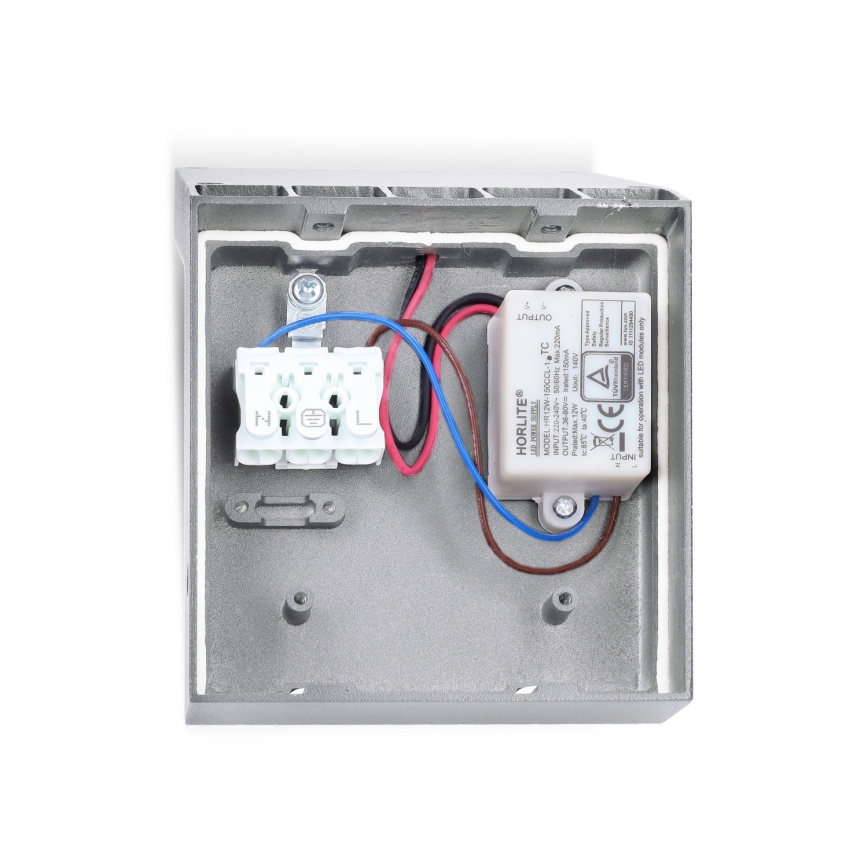 Brilagi - LED vonkajšie nástenné svietidlo RIANO LED/8W/230V strieborné IP65