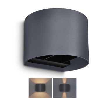 Brilagi - LED Vonkajšie nástenné svietidlo RONDO LED/6W/230V antracit IP54