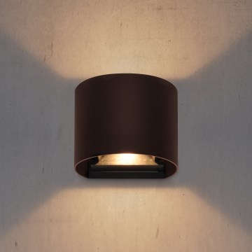 Brilagi - LED vonkajšie nástenné svietidlo RONDO LED/6W/230V hnedé IP54