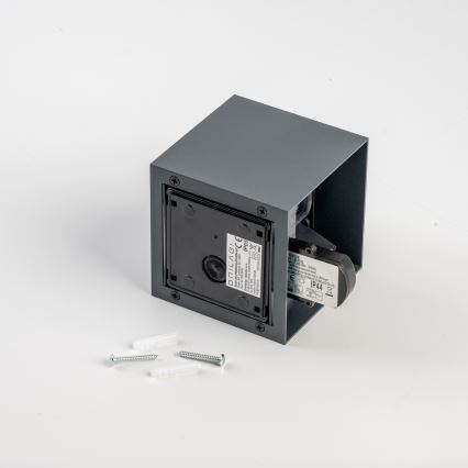 BRILAGI - LED vonkajšie nástenné svietidlo so senzorom CUBE LED/6W/230V antracit IP65