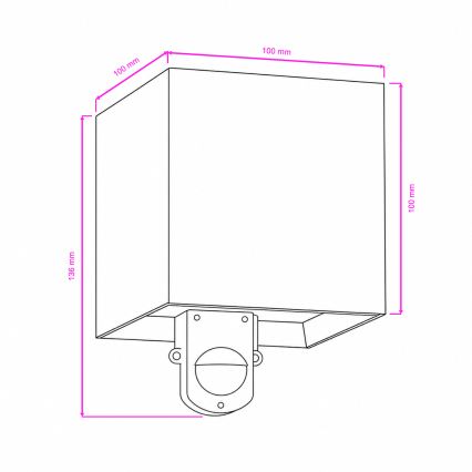 BRILAGI - LED vonkajšie nástenné svietidlo so senzorom CUBE LED/6W/230V antracit IP65