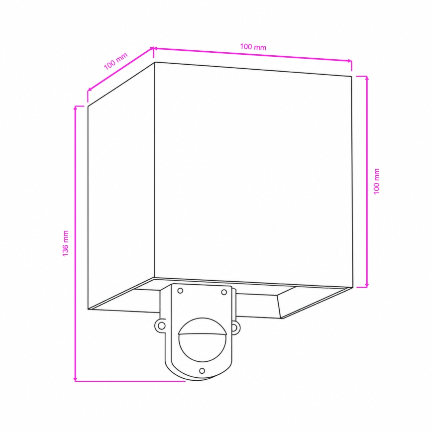 BRILAGI - LED vonkajšie nástenné svietidlo so senzorom CUBE LED/6W/230V antracit IP65