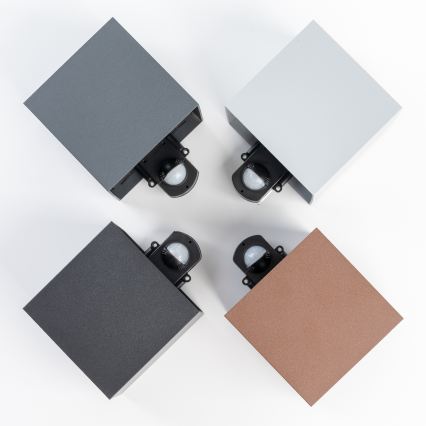 BRILAGI - LED vonkajšie nástenné svietidlo so senzorom CUBE LED/6W/230V antracit IP65