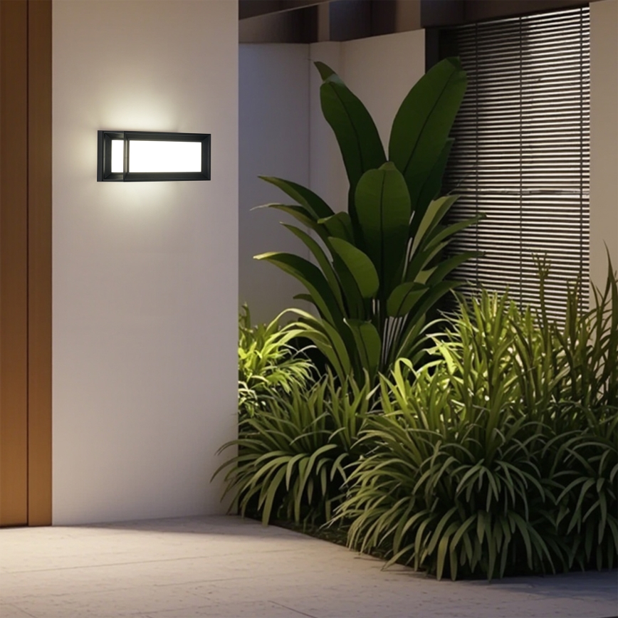 Brilagi - LED vonkajšie nástenné svietidlo so senzorom PARKER LED/12W/230V čierne IP44