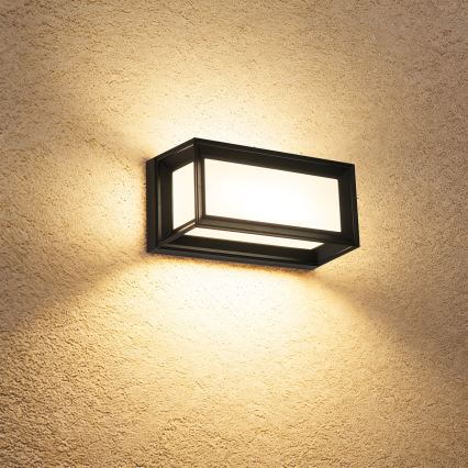 Brilagi - LED vonkajšie nástenné svietidlo so senzorom PARKER LED/12W/230V čierne IP44