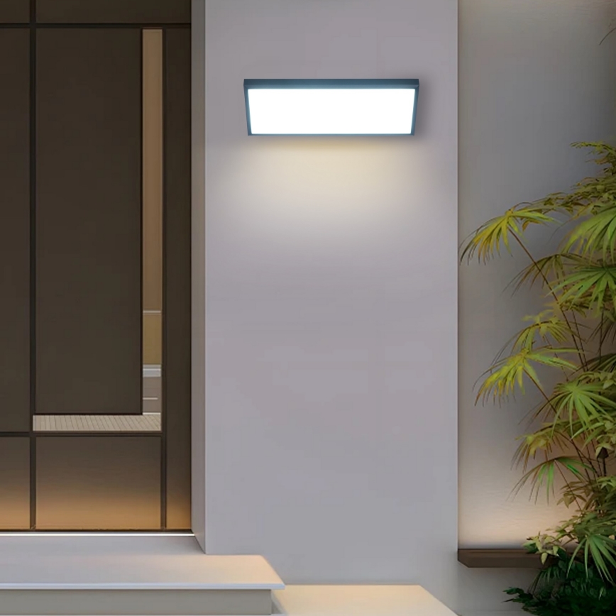 Brilagi - LED vonkajšie nástenné svietidlo so senzorom TRIANGLE LED/42W/230V 45 cm antracit IP65