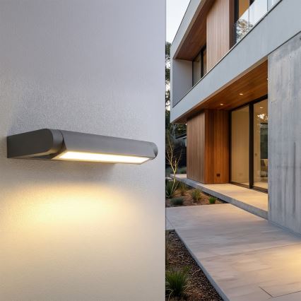 Brilagi - LED Vonkajšie nástenné svietidlo SALERNO LED/12W/230V 35,5 cm antracitové IP65