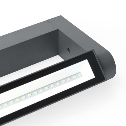 Brilagi - LED Vonkajšie nástenné svietidlo SALERNO LED/12W/230V 35,5 cm antracitové IP65