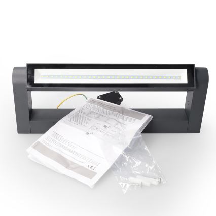 Brilagi - LED Vonkajšie nástenné svietidlo SALERNO LED/12W/230V 35,5 cm antracitové IP65
