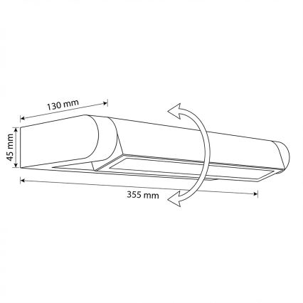 Brilagi - LED Vonkajšie nástenné svietidlo SALERNO LED/12W/230V 35,5 cm antracitové IP65
