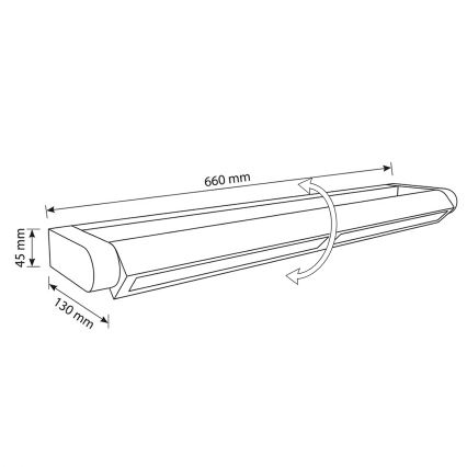 Brilagi - Vonkajšie nástenné LED svietidlo SALERNO LED/24W/230V 66 cm antracit IP65
