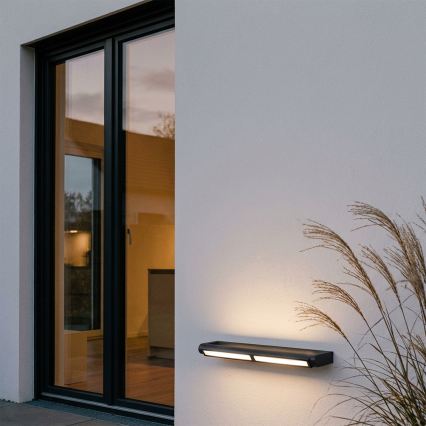 Brilagi - LED vonkajšie nástenné svietidlo SALERNO LED/24W/230V 66 cm čierna IP65